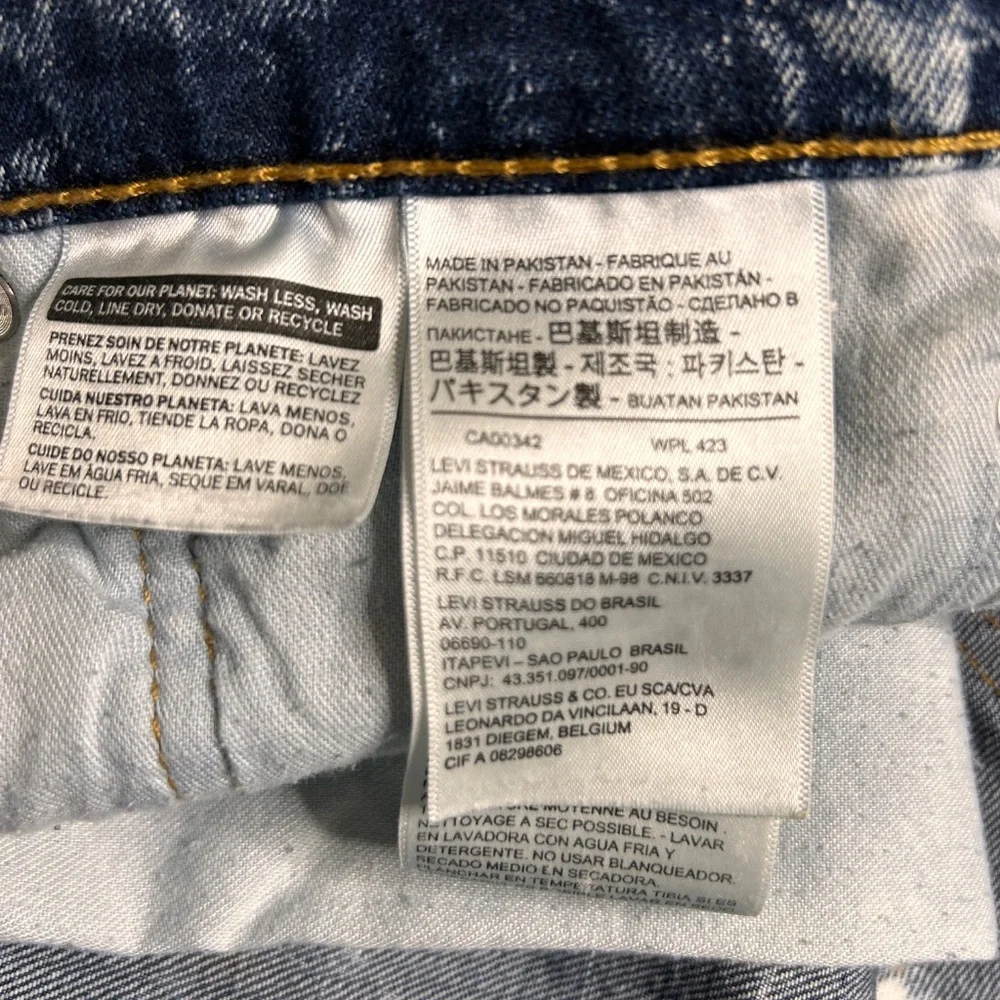 Mens Levis 512 Acid Wash‎ Jeans 39x31 Mid Rise Slim Taper Leg Denim Retro 80s